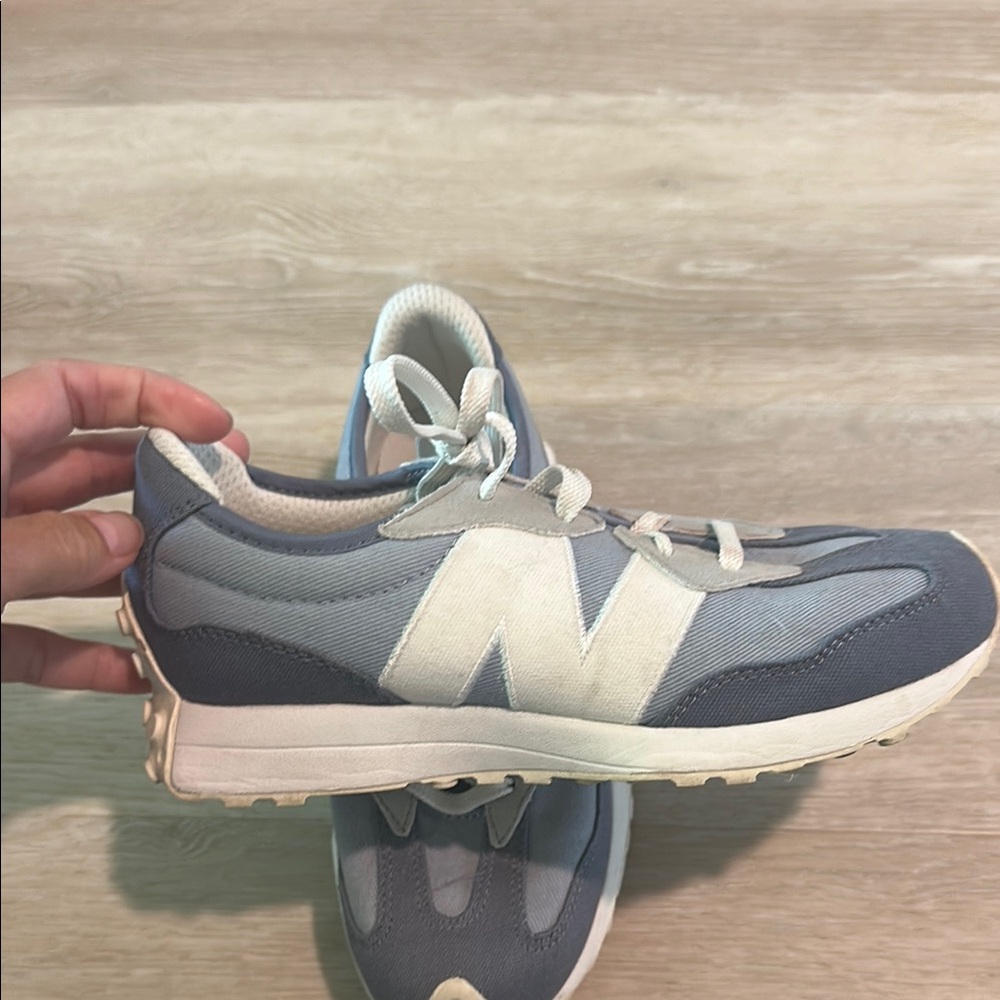 New Balance Gray and White Sneakers